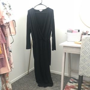 long sleeve wrap jumpsuit